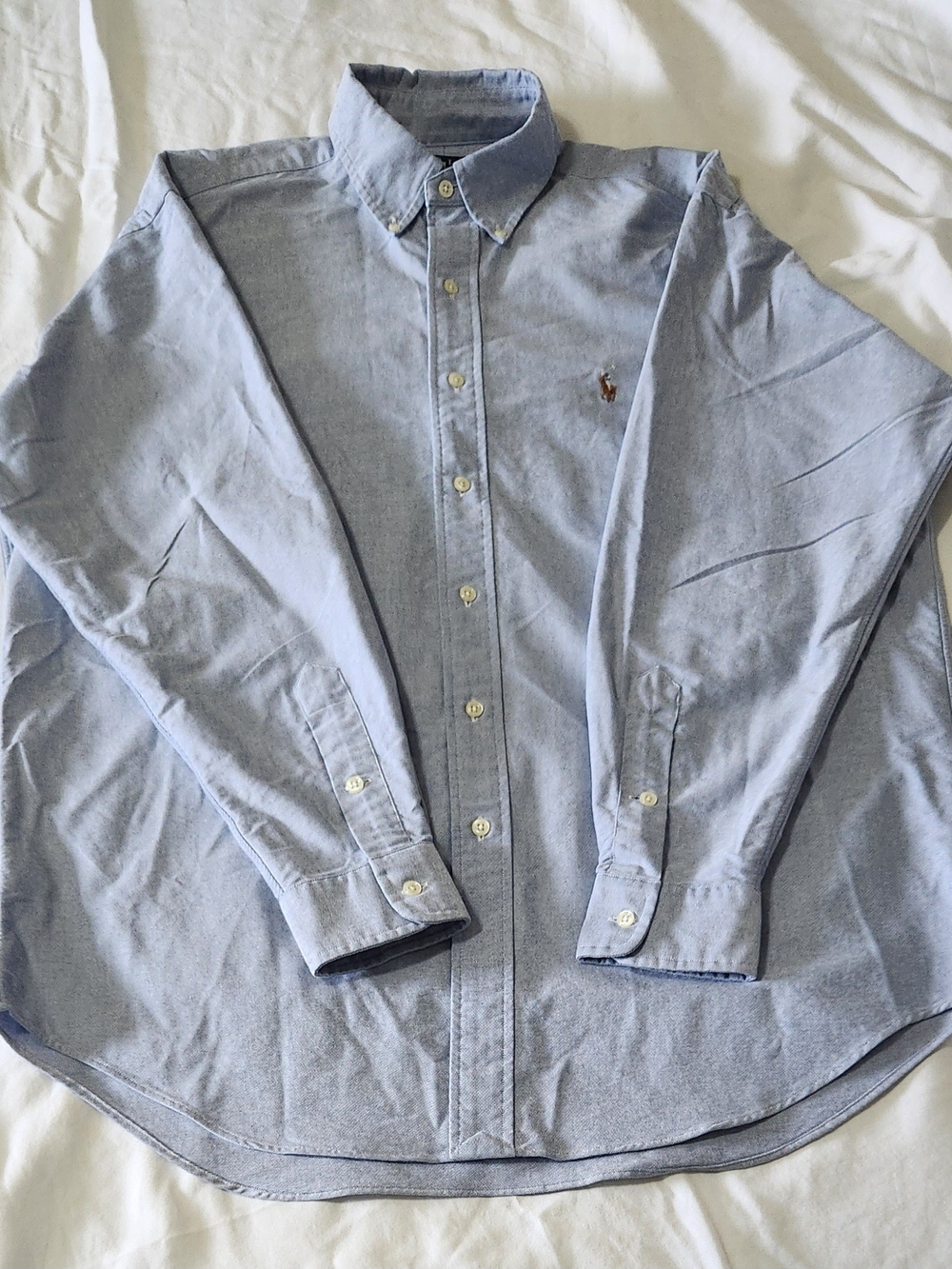 Ralph Lauren Light Blue Oxford Button-Down Shirt with Pony Logo